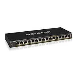 NETGEAR 16-Port Gigabit Ethernet Unmanaged PoE+ Switch (GS316PP) - with 16 x PoE+ @ 183W, Desktop or Wall Mount