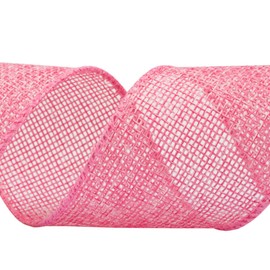 Joycrosso Burlap Wired Edge Ribbon 50mm x 9 Meters, Coreopsis, Ideal for Crafting, Gift Wrapping, Wreath, Christmas Tree, and Rustic Wedding Decorations