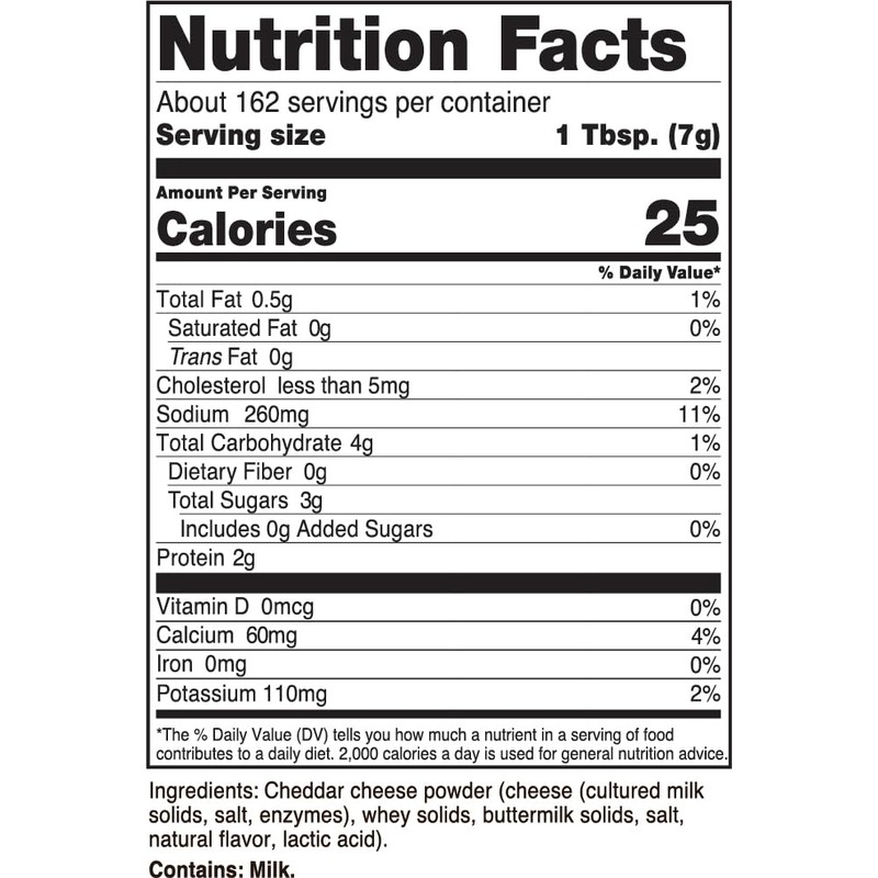Nutricost Pantry White Cheddar Cheese Powder (2.5 Pounds Per Bottle)