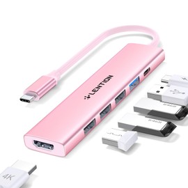 LENTION Hub USB C con HDMI 4K, PD 100W, USB-A 3.0  2.0                                                                                                