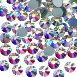 Jollin 144pcs Hotfix Rhinestones Flatback Crystal Rhinestones for Crafts Crafting Clothes Shoes DIY Decorations, SS60(12.0mm), Crystal AB