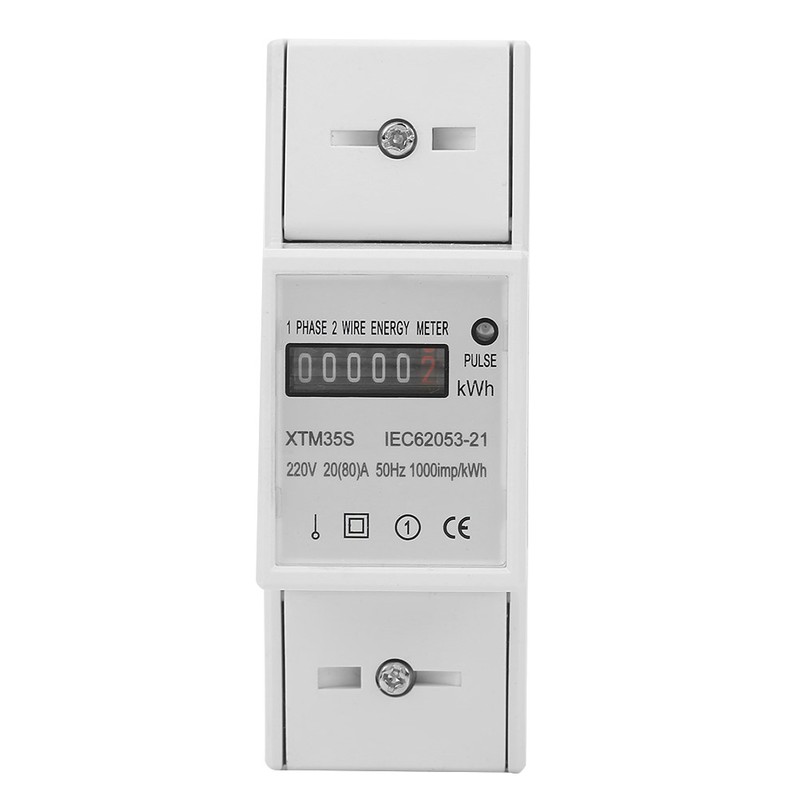 Digital 1 phase 2 Wire 2P Din Rail Electric Meter