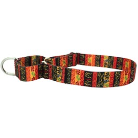 haoyueer Martingale Dog Collar Durable Nylon Adjustable Walking Training Collar for Boys and Girls Medium 36-45cm Bohemian Red