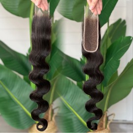 MEODI 2x6 Skinlike HD Lace Closure Only, Body Wave Human Hair 14 Inch