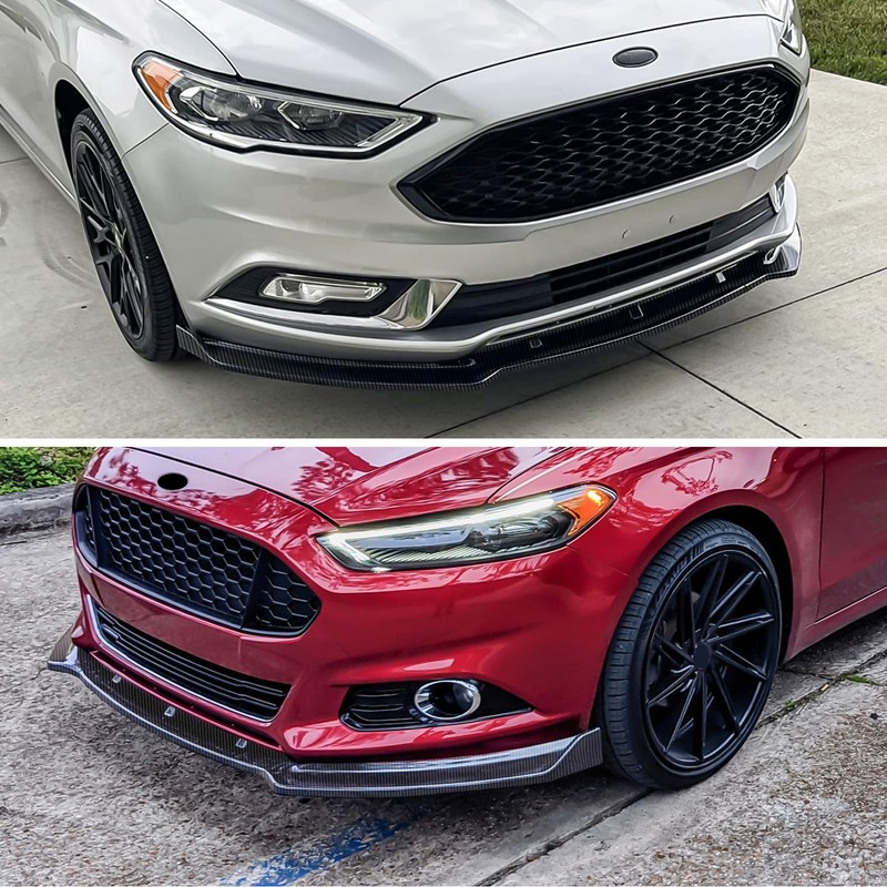 Fancemot Carbon Fiber Front Bumper Lip Splitter Compatible with Ford