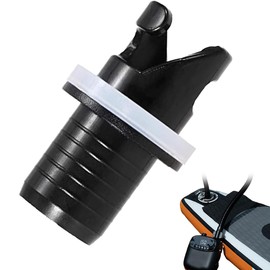 1 x Inflatable Boat Valves Hose Adapter Plug, Black Adapter Dinghy Valve, Kayak Pump Valve Adapter, Leak-Proof, Sup Pump Adapter, Reusable