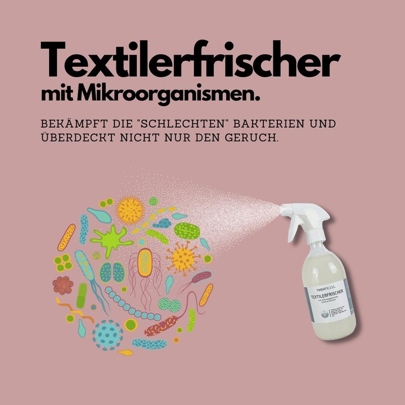 2x Textilerfrischer 500 ml, Geruchsentferner, Geruchsneutralisierer in Glasflasche, Wäschefrisch, Textilfrisch