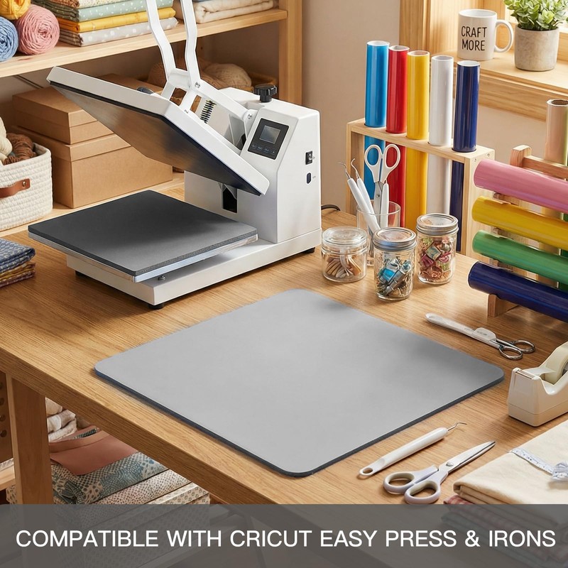 Heat Press Mat 15x15 Inch, Industrial Grade Heat Resistant Silicone