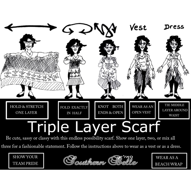 Handmade WSU Cougars Washington State Scarf