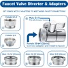 Sink Faucet Hose Sprayer Attachment with 5 Adapters - Dual