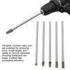 5pcs Rotary Tool Carbide Burr Set 150mm Double Grain Long