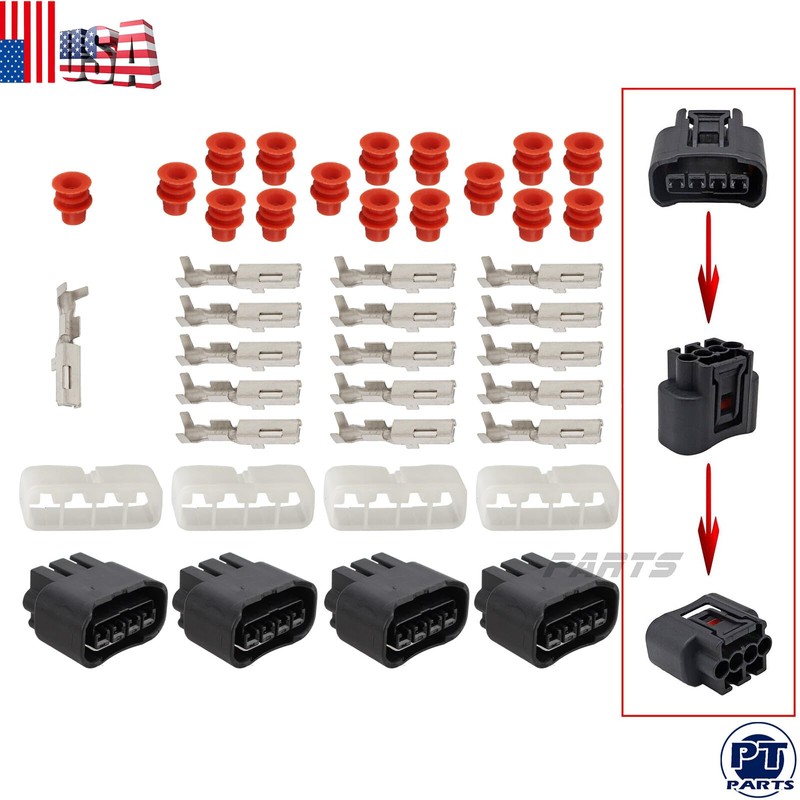 Replacement Parts For 4Pcs Ignition Coil Plug Connector Kit For