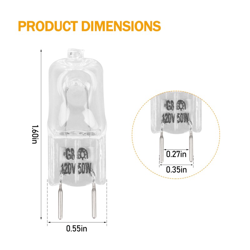 KAZFFD 6912A40002J G8 120V 50W Microwave Halogen Light Bulb for