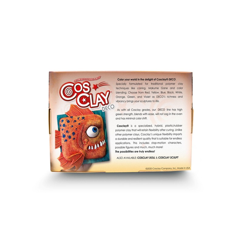 Cosclay Deco - White - Flexible Polymer Clay (1lb)