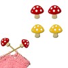 SPANSEE 4 PCS Mushroom Stitch Stoppers, Knitting Needle Point Protectors,