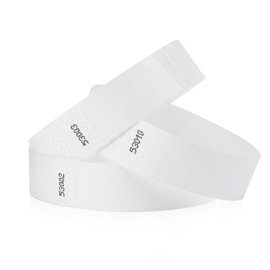 WristCo White 3/4" Tyvek Wristbands - 1000 Pack Paper Wristbands For Events