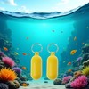 aoukoslt 2-Pack Floating Keychains for Water Sports - High-Visibility Yellow