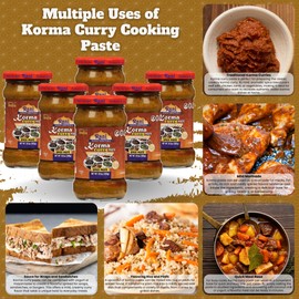 Rani Korma Curry Cooking Spice Paste 10o.5z (300g) Glass Jar, Pack of 5+1 FREE ~ No Colors | All Natural | NON-GMO | Vegan | Gluten Free | Indian Origin