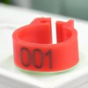 100 Pcs 8MM 001-100 Numbered Pigeon Leg Rings,Plastic Pigeon Legs