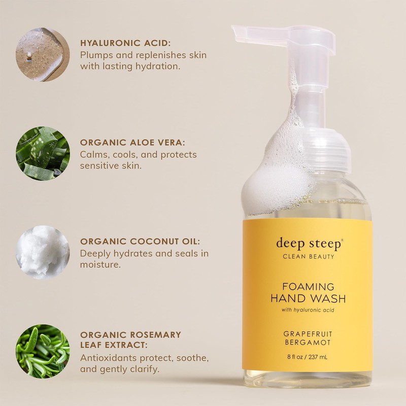 Deep Steep Foaming Hand Wash, Vanilla Coconut, 8 oz –
