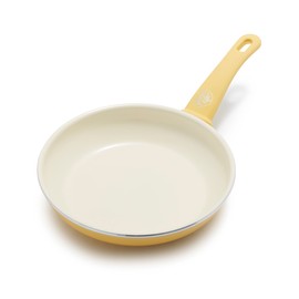 GreenLife Nonstick 8" Frying Pan Skillet, Non-Toxic PFAS-Free Ceramic Nonstick, Dishwasher & Oven Safe, Stay-Cool Handles, Wobble Free, Yellow