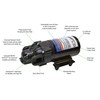 Everflo EF2200-QA-BOX 2.2GPM 12V Diaphragm Pump-Quick Attach Port, Black