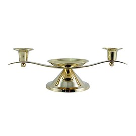 Gold Toned Unity Candle Holder for Wedding Ceremony, 12 Inch