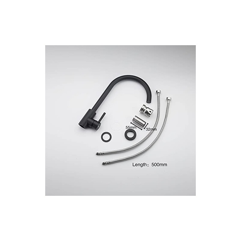 HGMAISON Kitchen Taps Black Stainless Steel Black Kitchen Faucet Sink