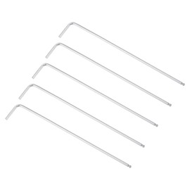 TOP-VIGOR 5Pcs 5/64" Ball End Hex Key Wrench, L Shaped Long Arm Allen Wrench for Household DIY, Professional Machine Repairing, CR-V