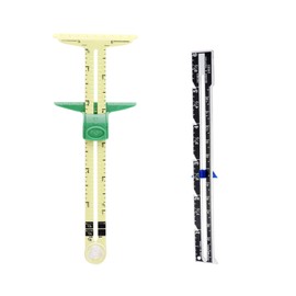 Sewing Gauge Measuring Tool Set 5-in-1 T-Shaped Sliding Gauge Ruler Fabric Quilting Ruler