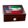 ExpressItBest Premium Desktop Humidor - Glass Top - Flag of
