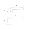 Excel Architectural DH3650-SQ Ultimo Passage Door Handles on Square Rose,