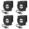 AITRIP Pack of 4 DC 5V USB Fan 75 x