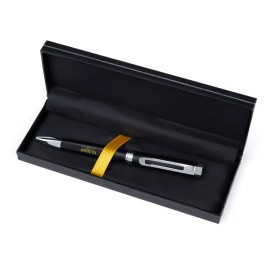 Invicta Twist Type Ballpoint Collectors Pen (IPM436). Black / Chrome with Case.