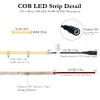 JOYLIT 12V COB LED Strip Lights 6M 3000K IP65 Waterproof