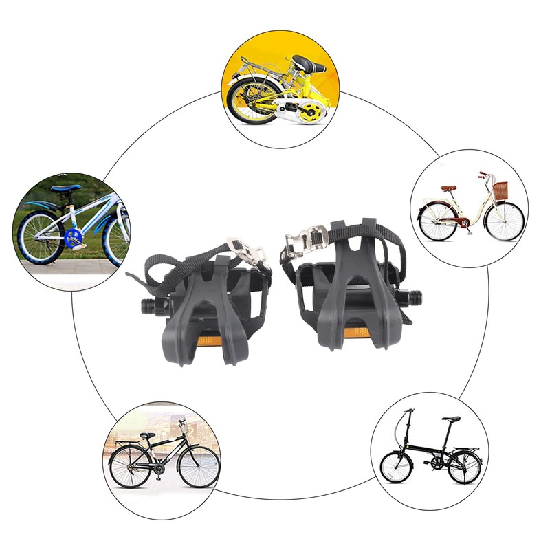 1 Pair Bike Pedals Nylon Mountain Bike Road Bicycle Clips