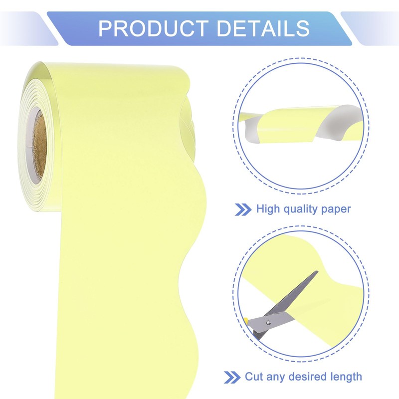 sourcing map Bulletin Board Borders, 32.8Ft x 2.24Inch Rolled Classroom
