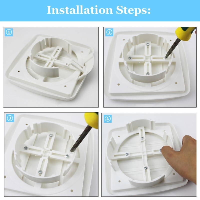 Amonk Adjustable Dryer Vent Cover Outside 4'' to 5'' to