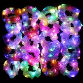 Glowing Up Scrunchie, LED Hair Scrunchie, LED Light Mode, Cultural Festivals, Festivals, Summer Festivals, Fireworks Shows, Halloween, Christmas New Year's Party, Birthday Gift (20 Colors Available)