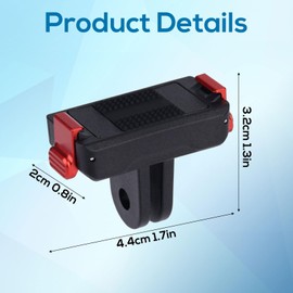 BOXOB Magnetic Camera Mount, Secure Quick Release Plate Adapter Extension Base with Dual-Claws Action Cameras Holder Accessories Compatible with DJI Osmo Action 5 Pro/4/3