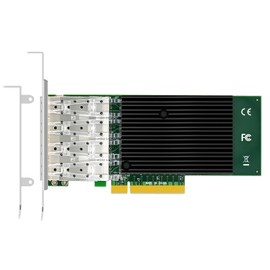 GLOTRENDS ST7219 4-Port 10G SFP+ Ethernet Network Card with Intel X710-BM1 Controller, PCIE 3.0 X8 Interface, Support Windows 11/10/Windows Server/Linux/ESX/VMware ESXi(Not Support Mac OS)