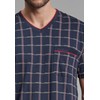 Götzburg Men's Shorty Short Sleeve Cotton Single Jersey Navy Check