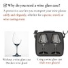 VINOPIE 2pcs Wine Glass Carrying Case Holder Carrier – Durable
