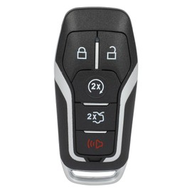 ANGLEWIDE Key Fob Shells Case for Ford Fusion Mustang Edge for f150 fo f250 for f350 for Explorer 2013-2017 5 Buttons Black 1 1pad