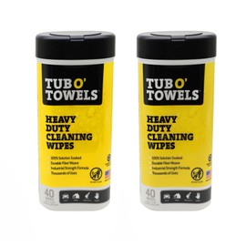 Tub O Towels Heavy-Duty Multi-Surface Cleaning Wipes, Citrus, 7 X 8 Inch, 2 Count, White