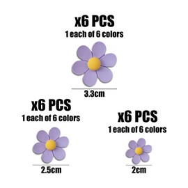 18 Pieces Flower Refrigerator Magnets, Magnetic Refrigerator, 3D Daisy Magnets, Colorful Refrigerator Magnets, Cabinet Accessories, Refrigerator Door Decoration