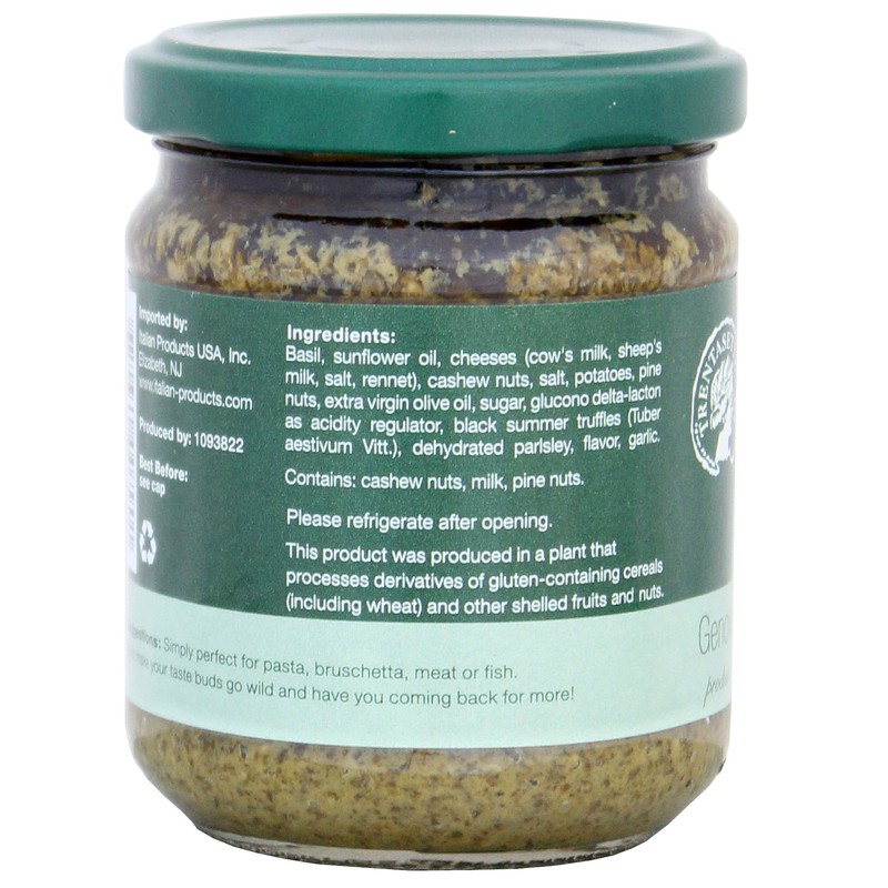 Trentasette 37, Sauce Pesto Genov With Truffles, 6.3 Ounce