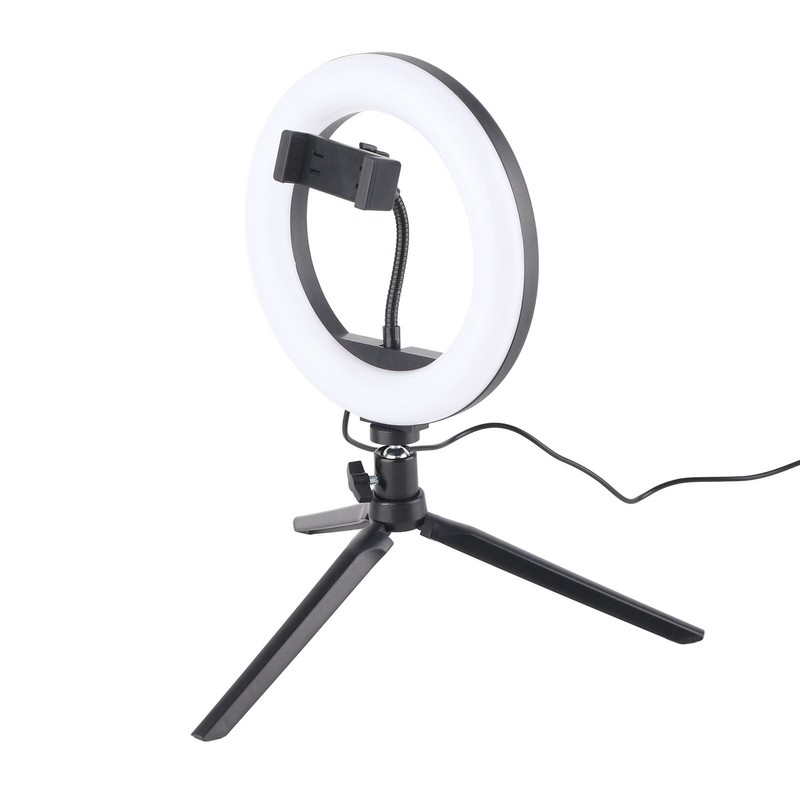 UN‑206 3‑Color 20cm Ring Light LED Tripod Stand Arc Fill