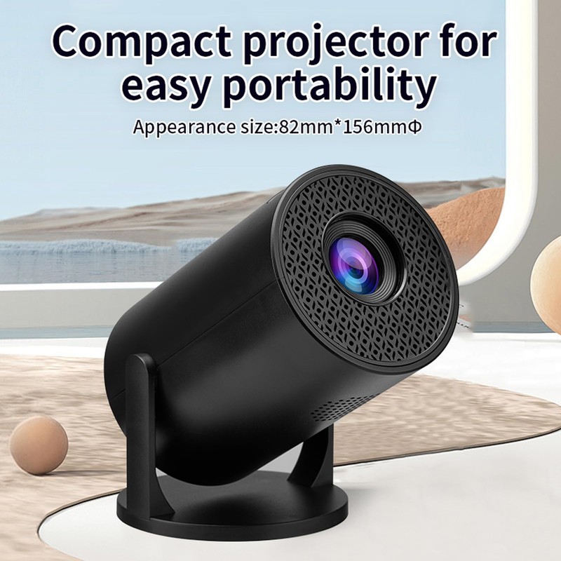 Portable 1080P Mini Projector with Bluetooth and WiFi, 270° Adjustable