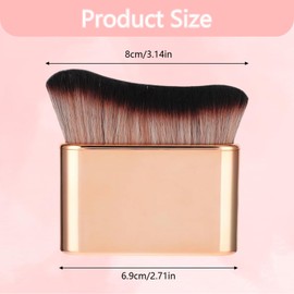 Self Tanning Brush Large Soft Body Tanner Brush for Flawless Leg Face Makeup Foundation Kabuki Bronzer Blending Applicator (Rose Gold)